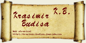 Krasimir Budiša vizit kartica